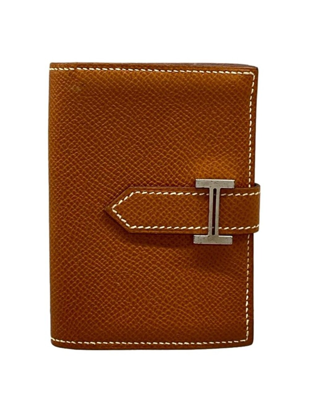 Hermes Business Card Case Bearn Cognac